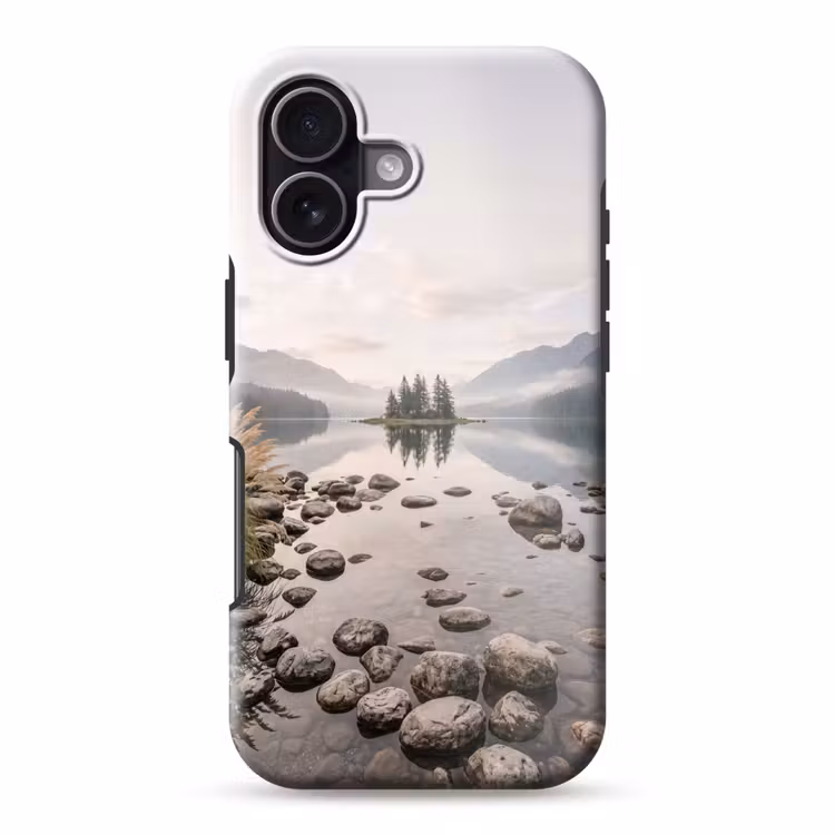 Meer - Bergen - Landschap - Groen Toughcase MagSafe Apple iPhone 17 klein -3d