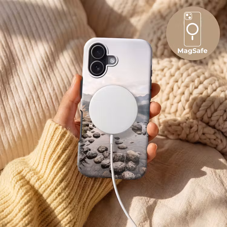 Meer - Bergen - Landschap - Groen Toughcase MagSafe Apple iPhone 17 klein -USP_MagsafeV