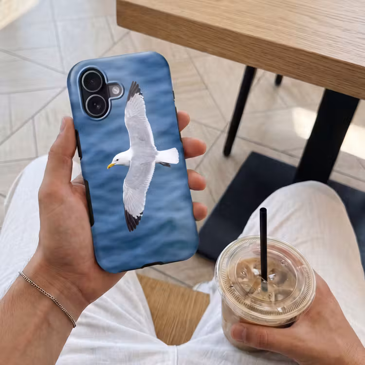 Zeemeeuw - Oceaan - Blauw Toughcase MagSafe Apple iPhone 17 klein -Sfeer1M