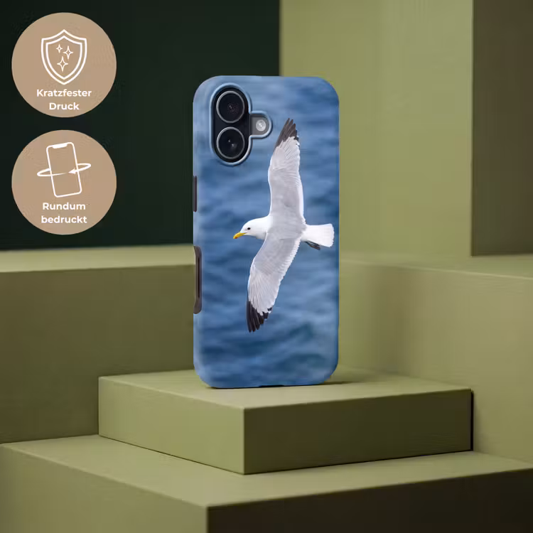 Zeemeeuw - Oceaan - Blauw Toughcase MagSafe Apple iPhone 17 klein -USP_PrintM_DE