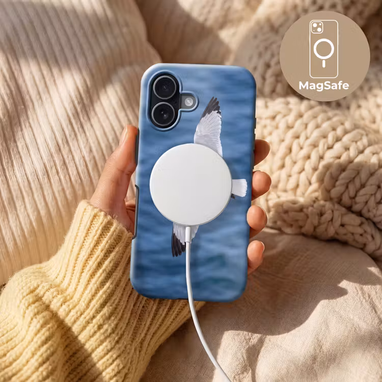 Zeemeeuw - Oceaan - Blauw Toughcase MagSafe Apple iPhone 17 klein -USP_MagsafeV