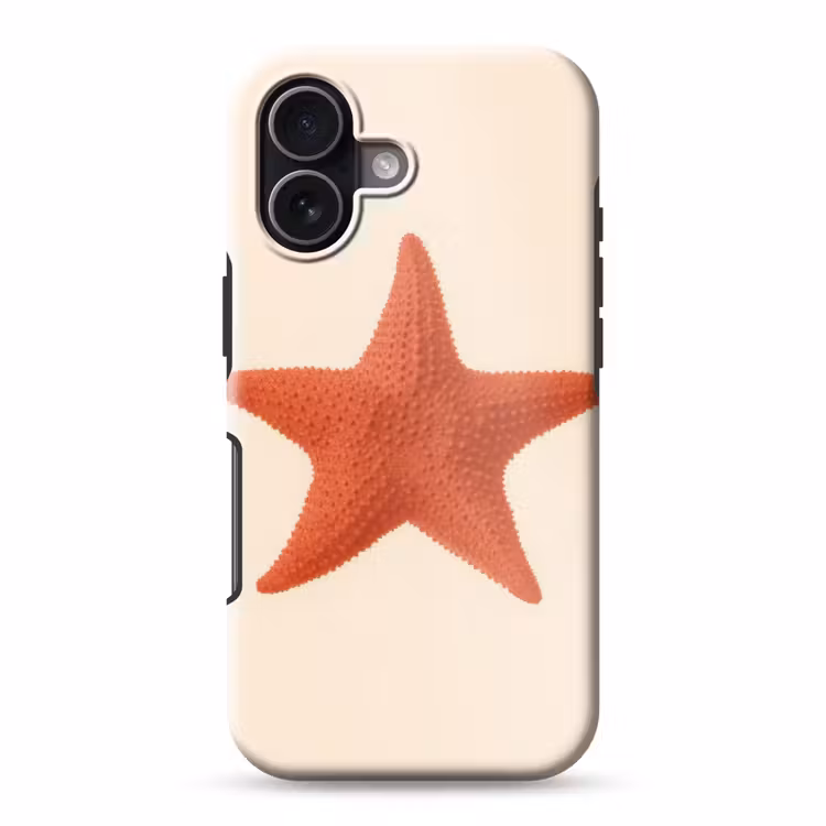 Zeester - Bobbels - Rood Toughcase MagSafe Apple iPhone 17 klein -3d