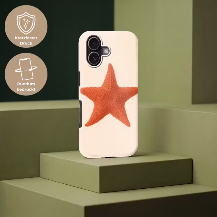 Zeester - Bobbels - Rood Toughcase MagSafe Apple iPhone 17 klein -USP_PrintM_DE