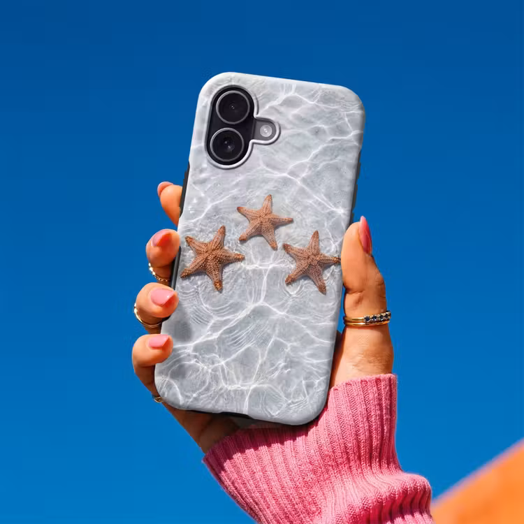 Zeesterren - Water - Helder Toughcase MagSafe Apple iPhone 17 klein -Sfeer1V