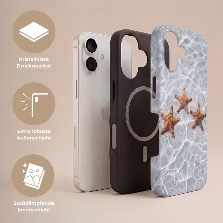Zeesterren - Water - Helder Toughcase MagSafe Apple iPhone 17 klein -USP_Lagen_DE