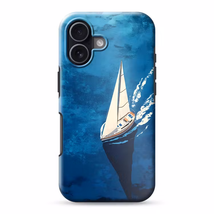 Zeilboot - Water - Abstract - Schaduw Toughcase MagSafe Apple iPhone 17 klein -3d