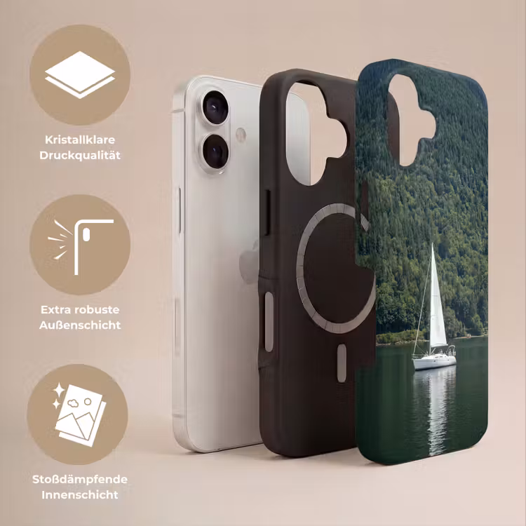 Zeilboot - Water - Bergen - Natuur - Groen Toughcase MagSafe Apple iPhone 17 klein -USP_Lagen_DE