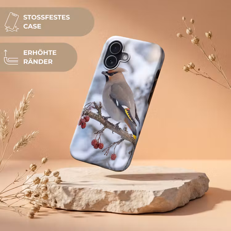 Pestvogel - Bessen - Winter - Natuur Toughcase MagSafe Apple iPhone 17 klein -USP_RandenV_DE