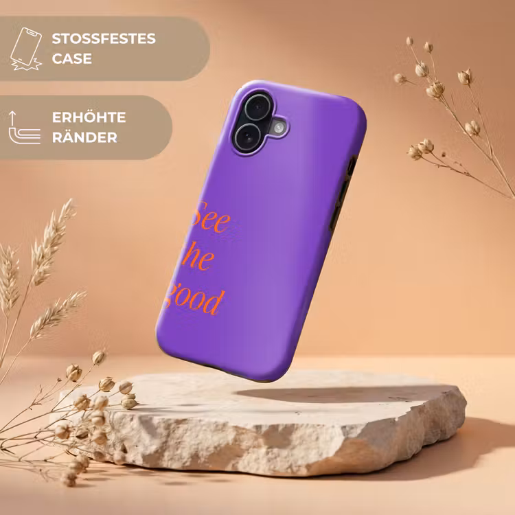 See the good - Oranje - Paars Toughcase MagSafe Apple iPhone 17 klein -USP_RandenV_DE