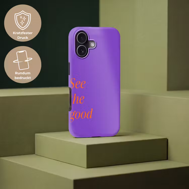 See the good - Oranje - Paars Toughcase MagSafe Apple iPhone 17 klein -USP_PrintM_DE