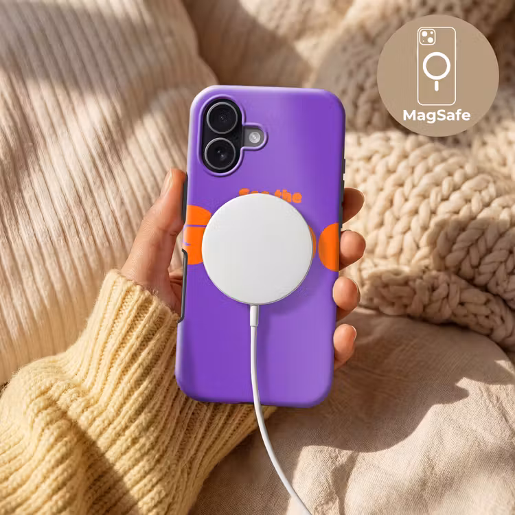 See the good - Oranje - Paars - Smiley Toughcase MagSafe Apple iPhone 17 klein -USP_MagsafeV