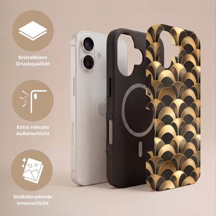 Schubben - Structuur - Goud Toughcase MagSafe Apple iPhone 17 klein 1017 -USP_Lagen_DE