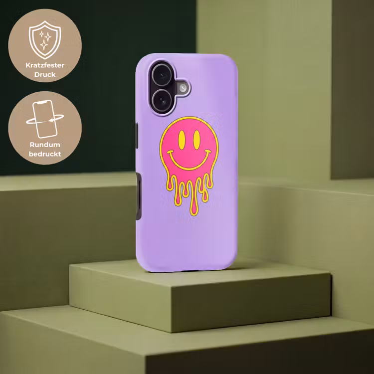 Smiley - Drip - Neon Toughcase MagSafe Apple iPhone 17 klein -USP_PrintM_DE