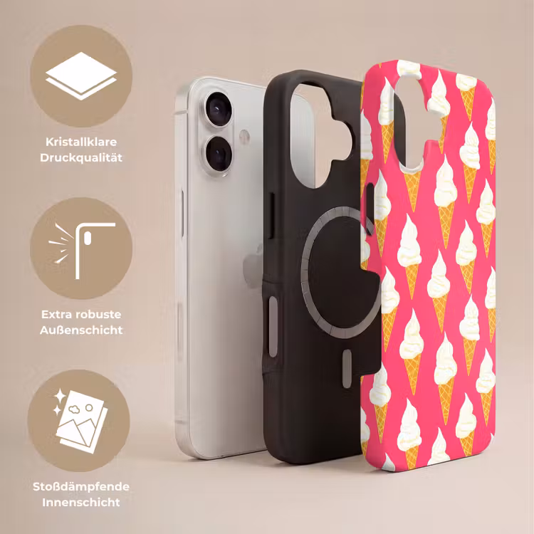 Softijs - Horentje - Roze Toughcase MagSafe Apple iPhone 17 klein 1017 -USP_Lagen_DE