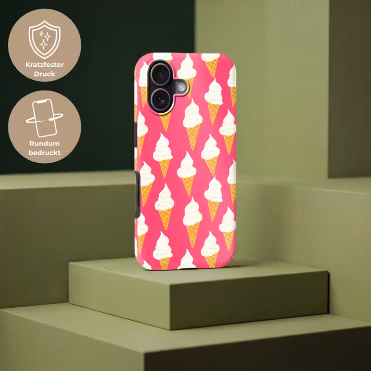 Softijs - Horentje - Roze Toughcase MagSafe Apple iPhone 17 klein 1017 -USP_PrintM_DE