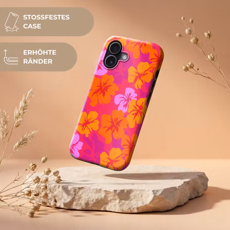 Zomers - Hibiscus - Kleurrijk Toughcase MagSafe Apple iPhone 17 klein 1017 -USP_RandenV_DE