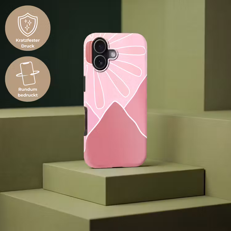 Zon - Bergen - Natuur - Abstract - Roze Toughcase MagSafe Apple iPhone 17 klein -USP_PrintM_DE