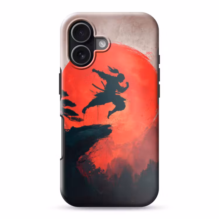 Zon - Krijger - Bomen - Bergen Toughcase MagSafe Apple iPhone 17 klein -3d