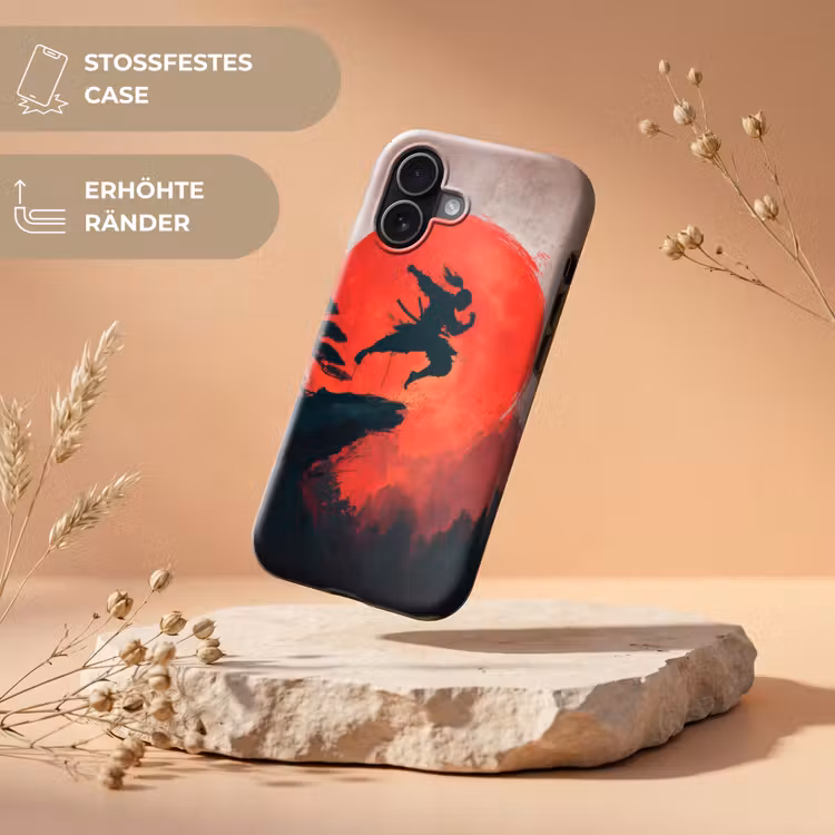 Zon - Krijger - Bomen - Bergen Toughcase MagSafe Apple iPhone 17 klein -USP_RandenV_DE
