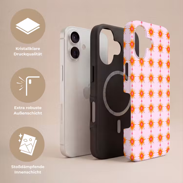 Zon - Motief - Roze Toughcase MagSafe Apple iPhone 17 klein 1017 -USP_Lagen_DE