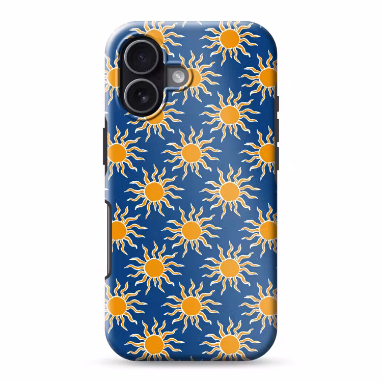 Zon - Patroon - Blauw Toughcase MagSafe Apple iPhone 17 klein 1017 -3d