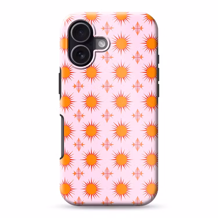Zon - Patroon - Roze Toughcase MagSafe Apple iPhone 17 klein 1017 -3d