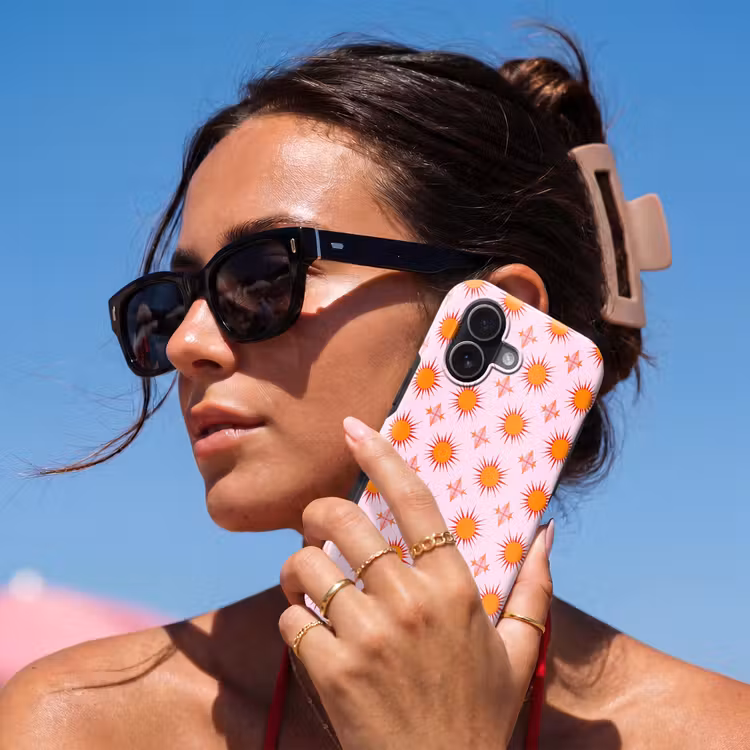 Zon - Patroon - Roze Toughcase MagSafe Apple iPhone 17 klein 1017 -Sfeer2V