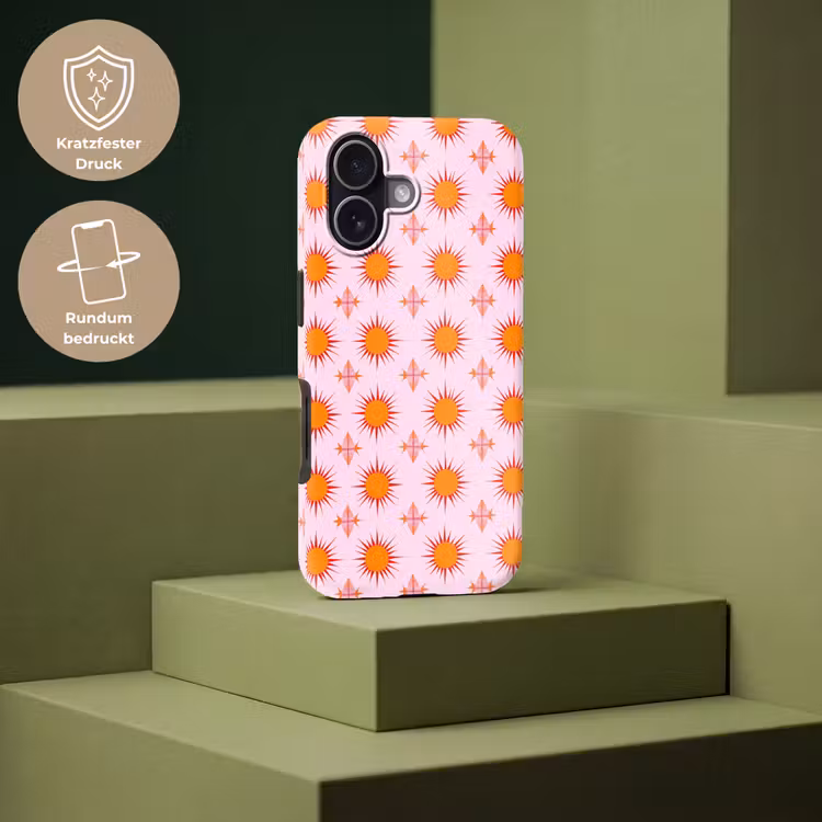 Zon - Patroon - Roze Toughcase MagSafe Apple iPhone 17 klein 1017 -USP_PrintM_DE