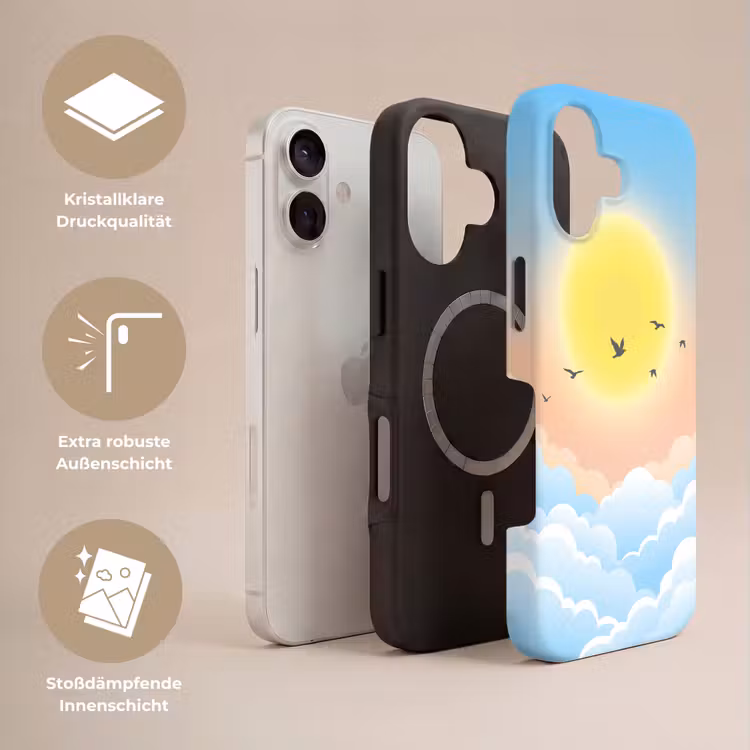 Zon - Vogels - Lucht - Natuur - Geel Toughcase MagSafe Apple iPhone 17 klein -USP_Lagen_DE