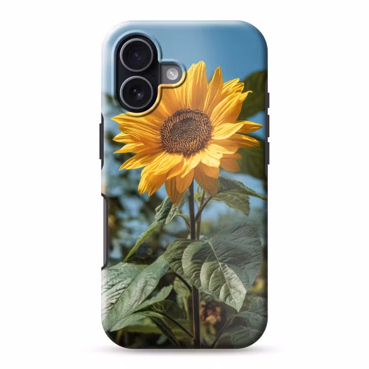 Zonnebloemen - Helderblauwer lucht - Gras Toughcase MagSafe Apple iPhone 17 klein -3d