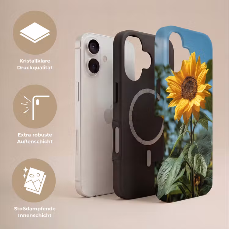 Zonnebloemen - Helderblauwer lucht - Gras Toughcase MagSafe Apple iPhone 17 klein -USP_Lagen_DE