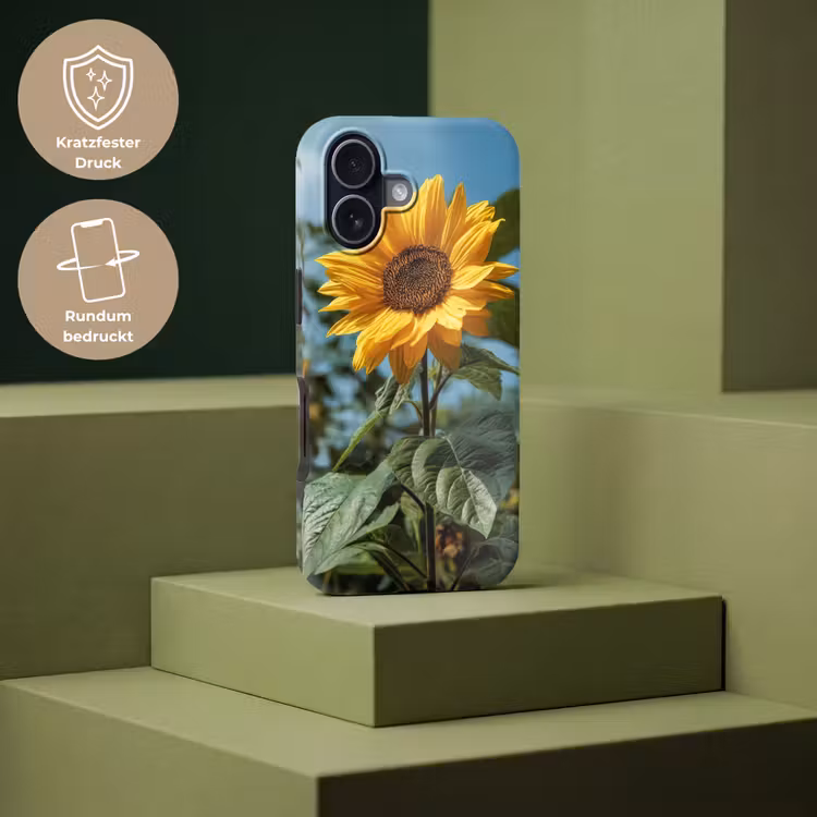 Zonnebloemen - Helderblauwer lucht - Gras Toughcase MagSafe Apple iPhone 17 klein -USP_PrintM_DE