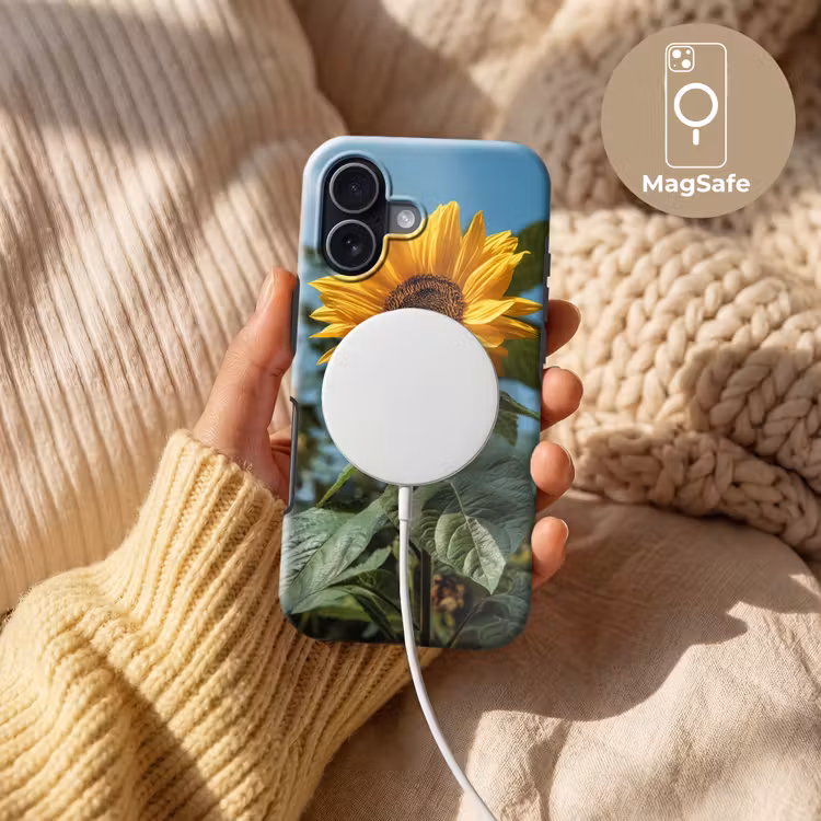 Zonnebloemen - Helderblauwer lucht - Gras Toughcase MagSafe Apple iPhone 17 klein -USP_MagsafeV