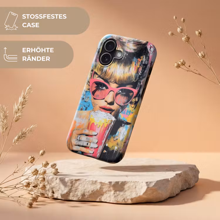 Zonnebril - Vrouw - Kleurrijk - Verfspetters Toughcase MagSafe Apple iPhone 17 klein -USP_RandenV_DE