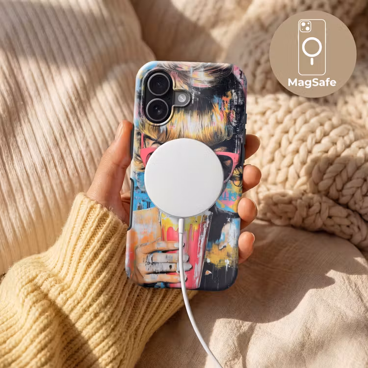 Zonnebril - Vrouw - Kleurrijk - Verfspetters Toughcase MagSafe Apple iPhone 17 klein -USP_MagsafeV