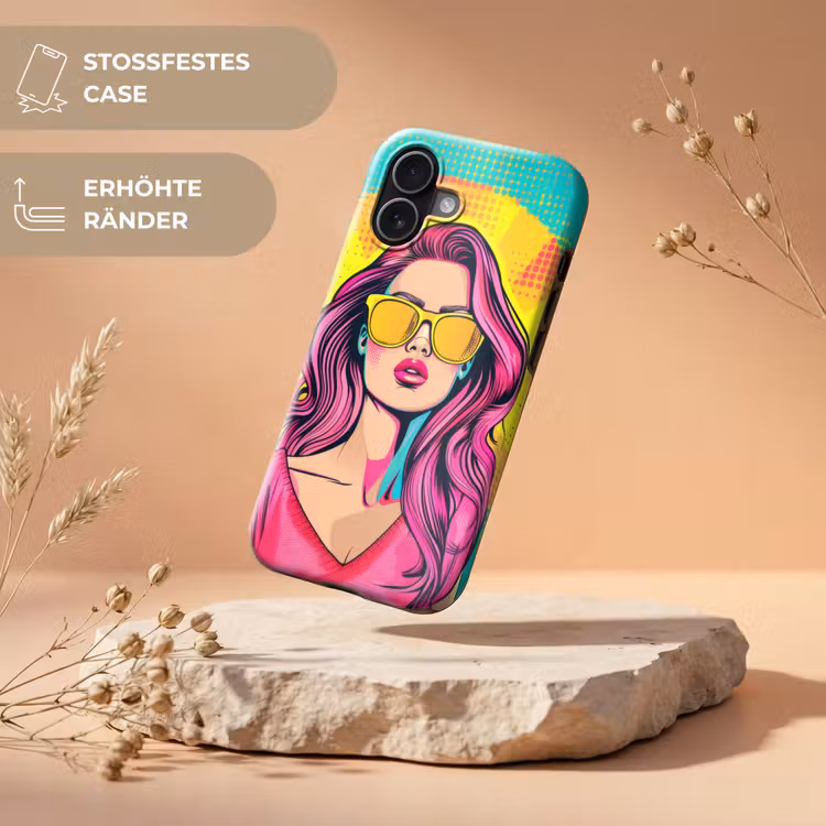 Zonnebril - Vrouw - Zonnig - Geel Toughcase MagSafe Apple iPhone 17 klein -USP_RandenV_DE