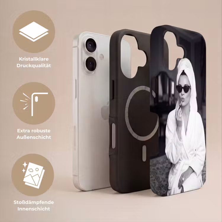 Zonnebril - Vrouw - Zwart - Wit Toughcase MagSafe Apple iPhone 17 klein -USP_Lagen_DE