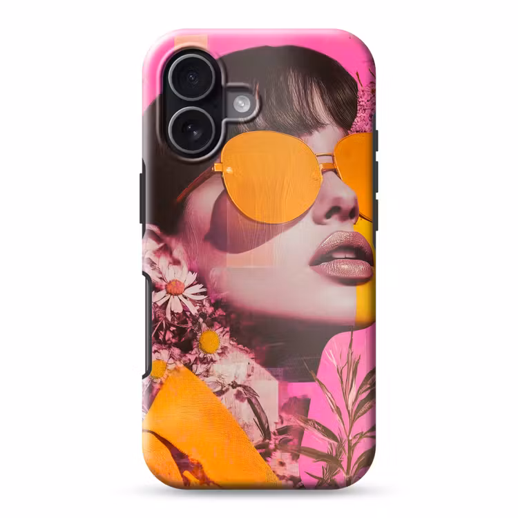 Zonnebril - Oranje - Vrouw - Planten Toughcase MagSafe Apple iPhone 17 klein -3d