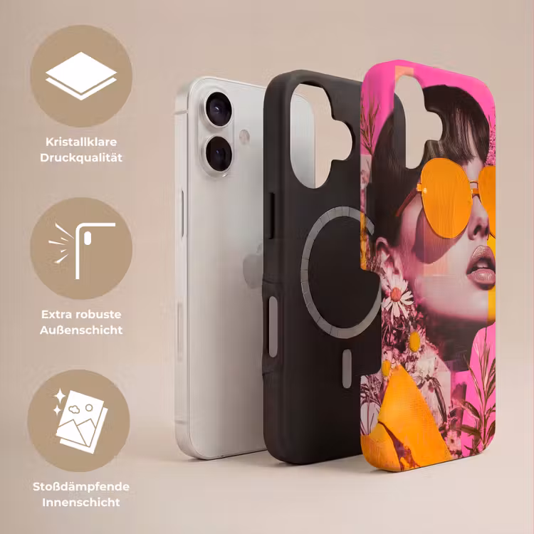 Zonnebril - Oranje - Vrouw - Planten Toughcase MagSafe Apple iPhone 17 klein -USP_Lagen_DE