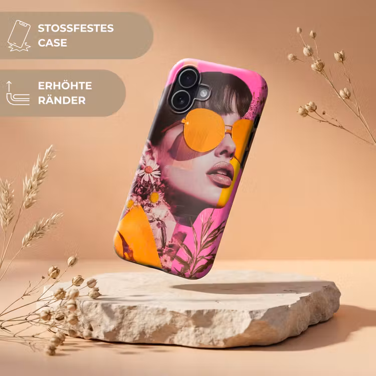Zonnebril - Oranje - Vrouw - Planten Toughcase MagSafe Apple iPhone 17 klein -USP_RandenV_DE
