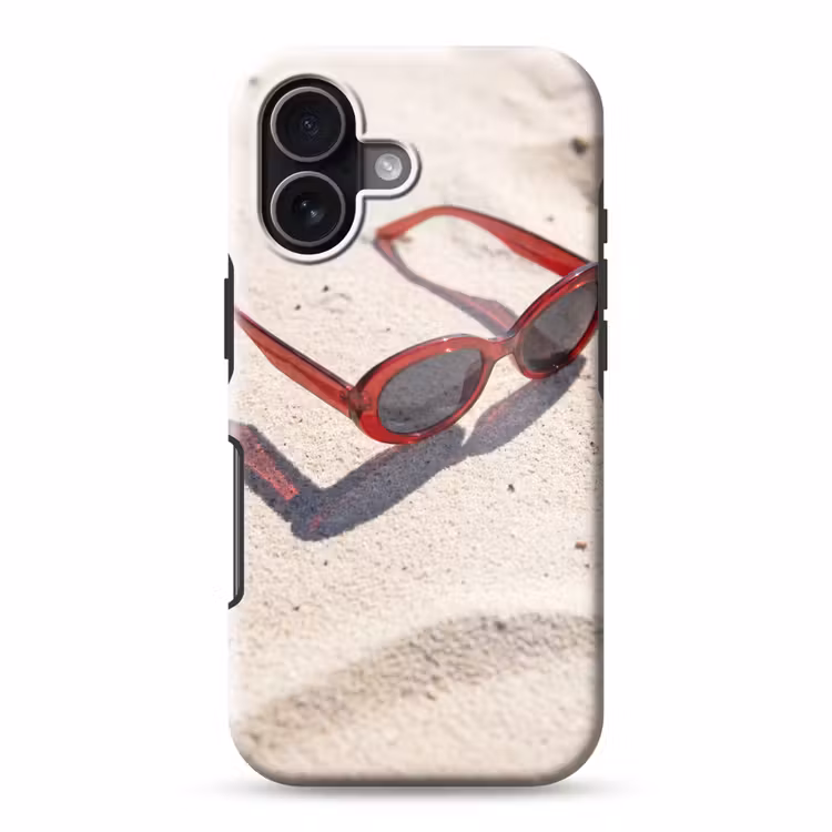 Zonnebril - Strand - Vakantie - Rood Toughcase MagSafe Apple iPhone 17 klein -3d