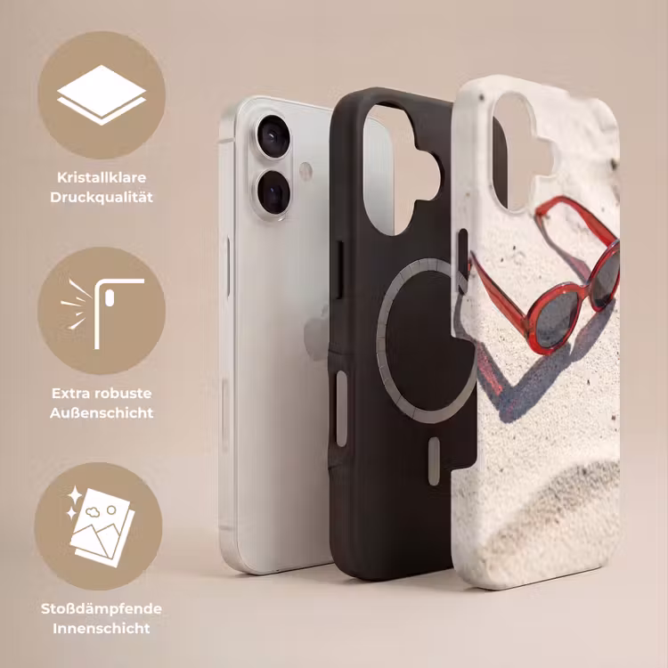 Zonnebril - Strand - Vakantie - Rood Toughcase MagSafe Apple iPhone 17 klein -USP_Lagen_DE