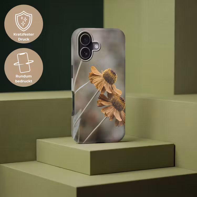 Zonnehoed - Droogbloemen - Geel - Warm Toughcase MagSafe Apple iPhone 17 klein -USP_PrintM_DE
