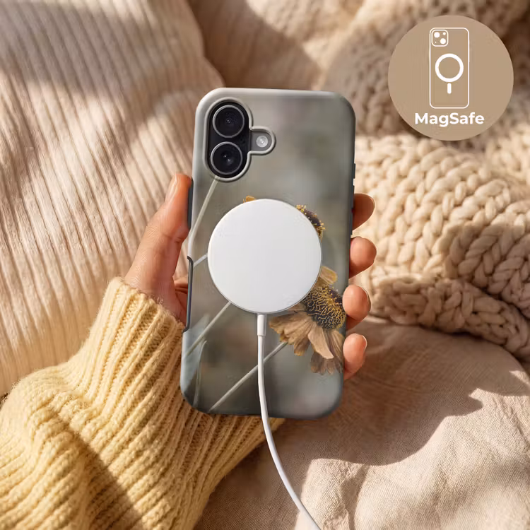 Zonnehoed - Droogbloemen - Geel - Warm Toughcase MagSafe Apple iPhone 17 klein -USP_MagsafeV