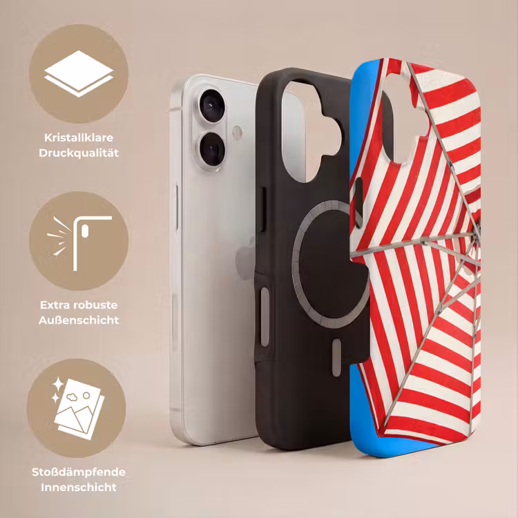 Parasol - Strepen - Zomer - Rood - Blauw Toughcase MagSafe Apple iPhone 17 klein -USP_Lagen_DE