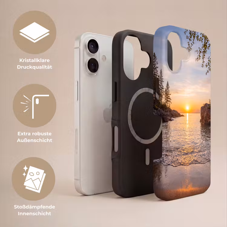 Zonsondergang - Kust - Water - Natuur - Oranje Toughcase MagSafe Apple iPhone 17 klein -USP_Lagen_DE