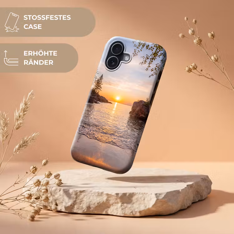 Zonsondergang - Kust - Water - Natuur - Oranje Toughcase MagSafe Apple iPhone 17 klein -USP_RandenV_DE