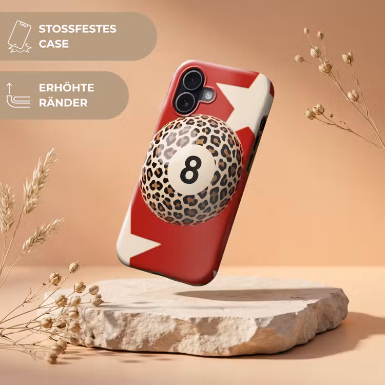 Spel - Dierenprint - Nummer 8 - Modern - Rood Toughcase MagSafe Apple iPhone 17 klein -USP_RandenV_DE