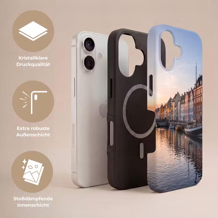 Stad - Gracht - Zonsondergang - Klassiek - Kleurrijk Toughcase MagSafe Apple iPhone 17 klein -USP_Lagen_DE