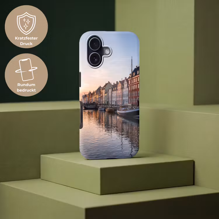 Stad - Gracht - Zonsondergang - Klassiek - Kleurrijk Toughcase MagSafe Apple iPhone 17 klein -USP_PrintM_DE